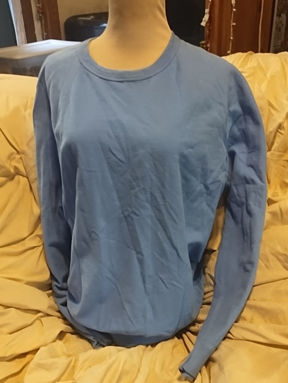 Classic Unisex Long-Sleeve Crewneck Sweat  Shirt - Blue
